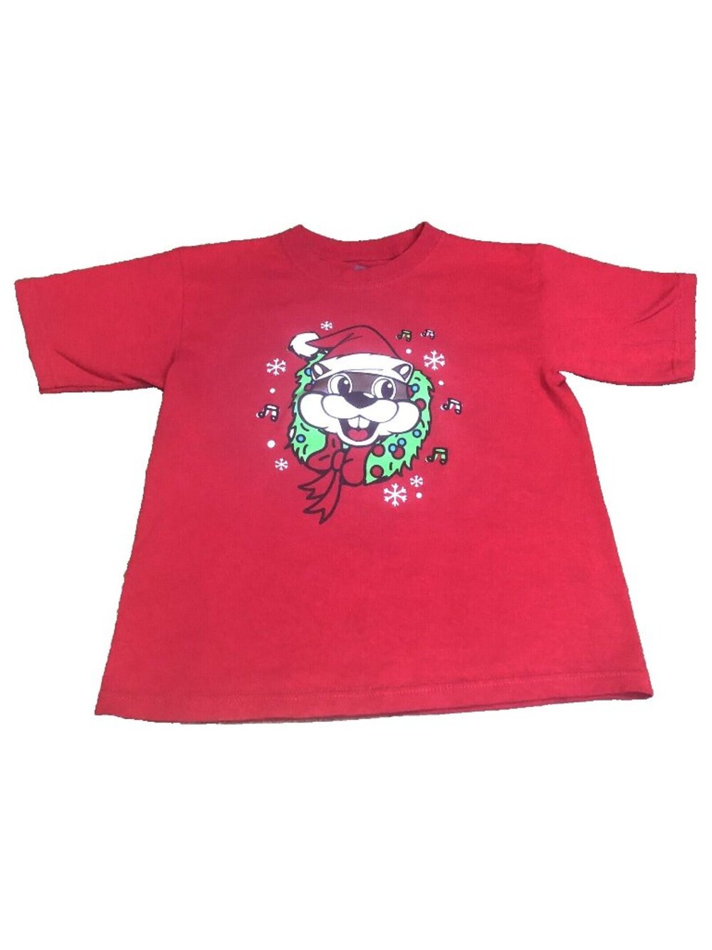 Buc-ee’s Christmas T-shirt Red Youth Small It's Not About What's Under the Tree